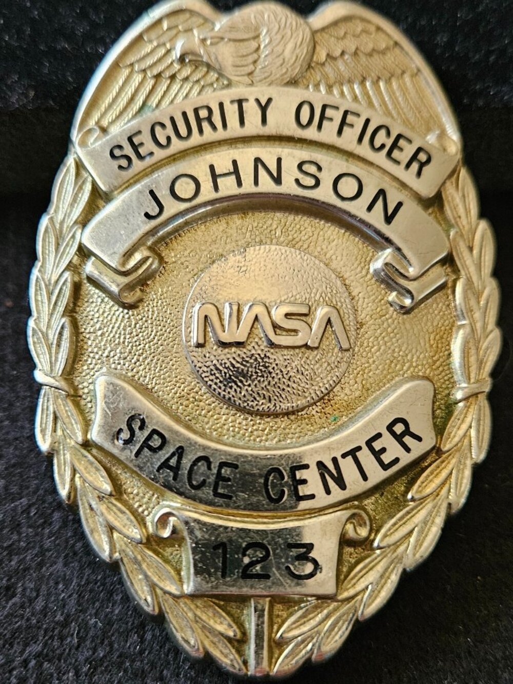 NASA - Johnson Space Center - Security Officer vintage obsolete badge